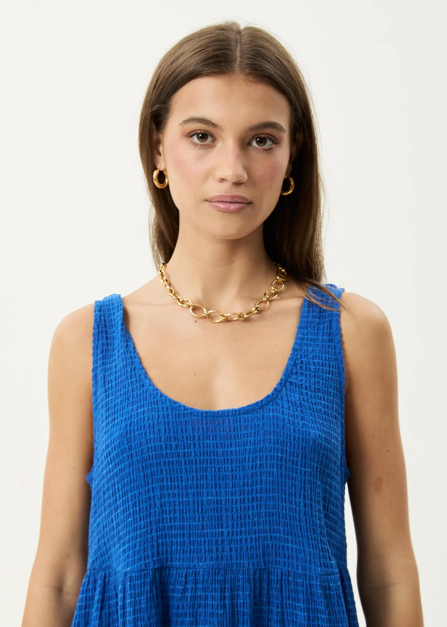 AFENDS Womens Jesse - Seersucker Mini Dress - Marina sold by Afends product image thumbnail 5