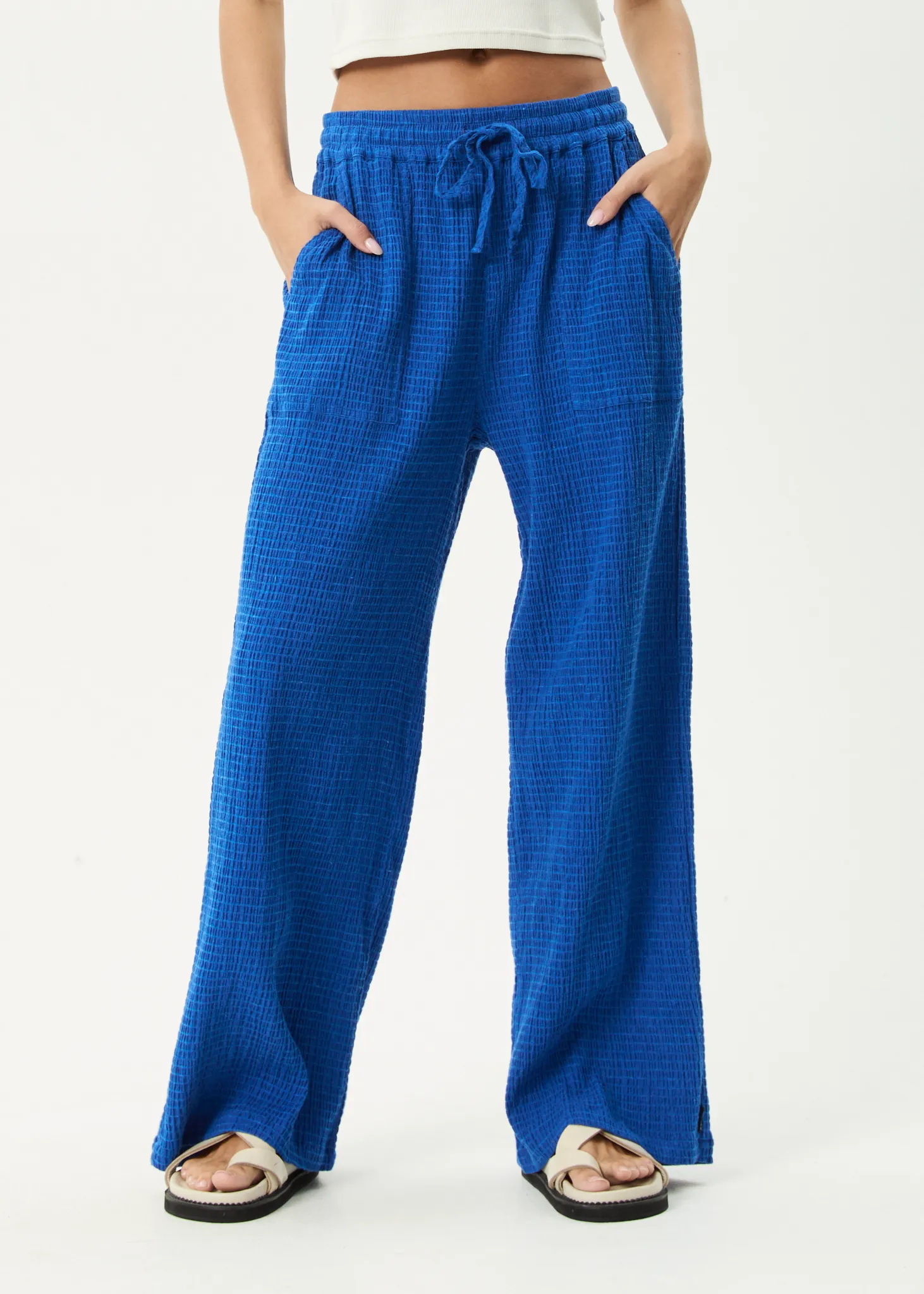 AFENDS Womens Marina - Seersucker Pant - Marina sold by Afends product image thumbnail 2