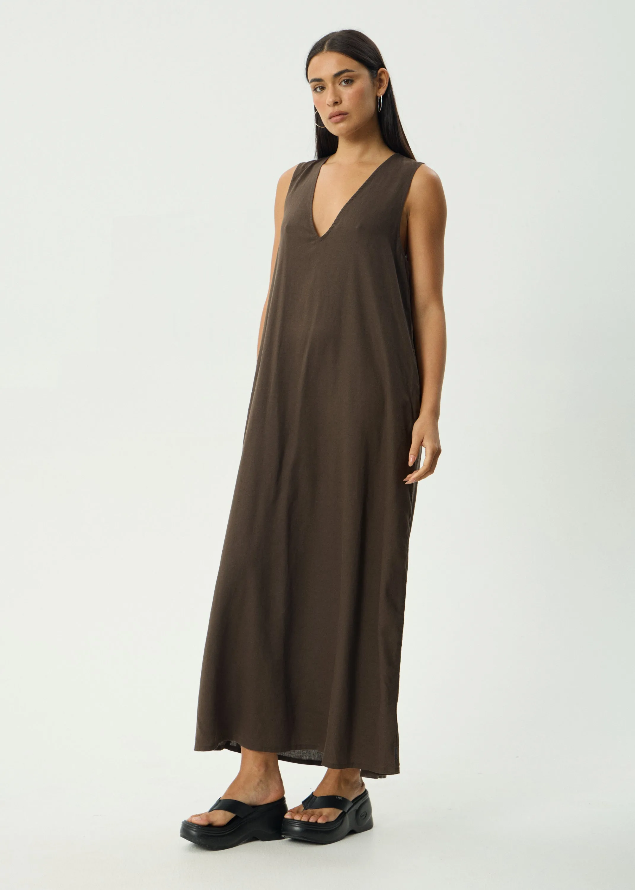 AFENDS Womens Lilo - Maxi Dress - Coffee sold by Afends product image thumbnail 3