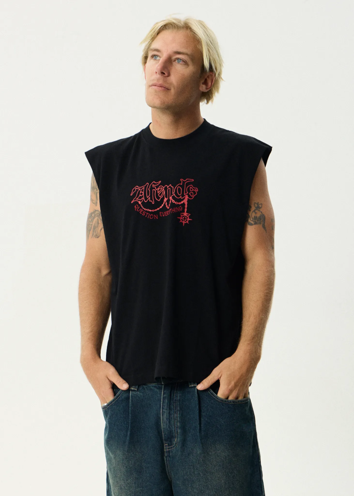 AFENDS Mens Ballz - Sleeveless Tee - Black sold by Afends product image thumbnail 2