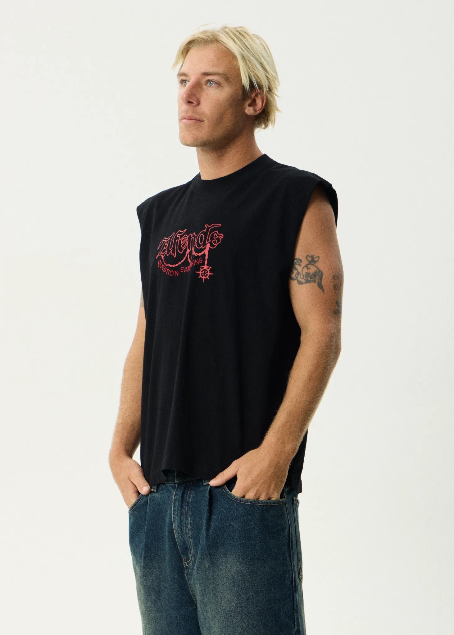 AFENDS Mens Ballz - Sleeveless Tee - Black sold by Afends product image thumbnail 3