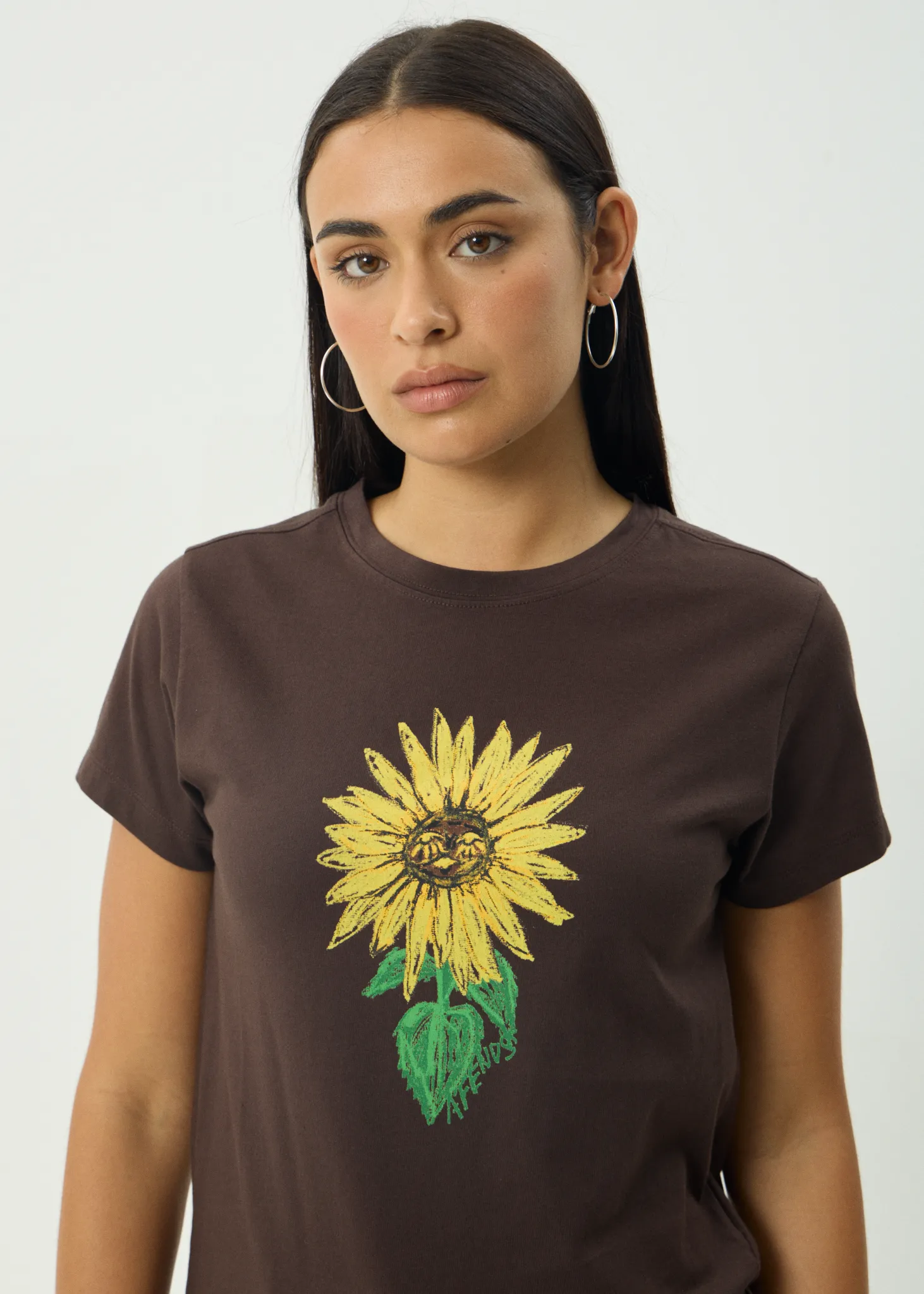 AFENDS Womens Sunnyflower - Regular Tee - Coffee sold by Afends product image thumbnail 2