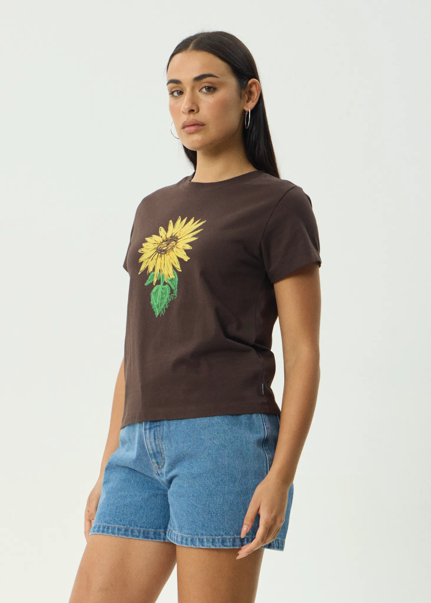 AFENDS Womens Sunnyflower - Regular Tee - Coffee sold by Afends product image thumbnail 3