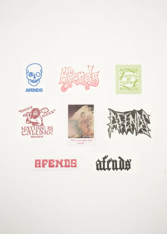AFENDS Womens Drop Zone - Sticker Pack - Multi sold by Afends