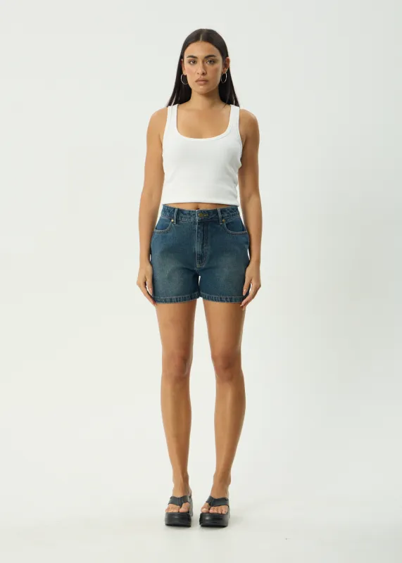 AFENDS Womens Seventy Threes - Denim Short - Vintage Wash sold by Afends