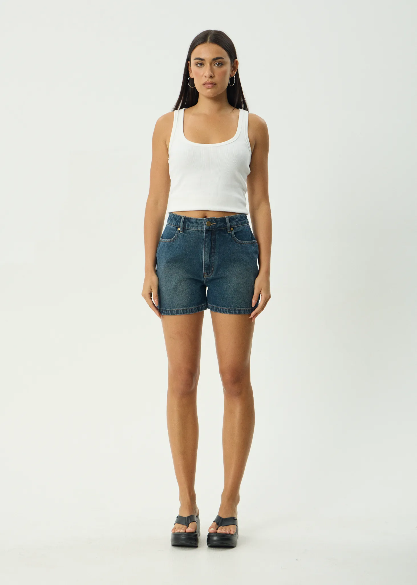 AFENDS Womens Seventy Threes - Denim Short - Vintage Wash sold by Afends