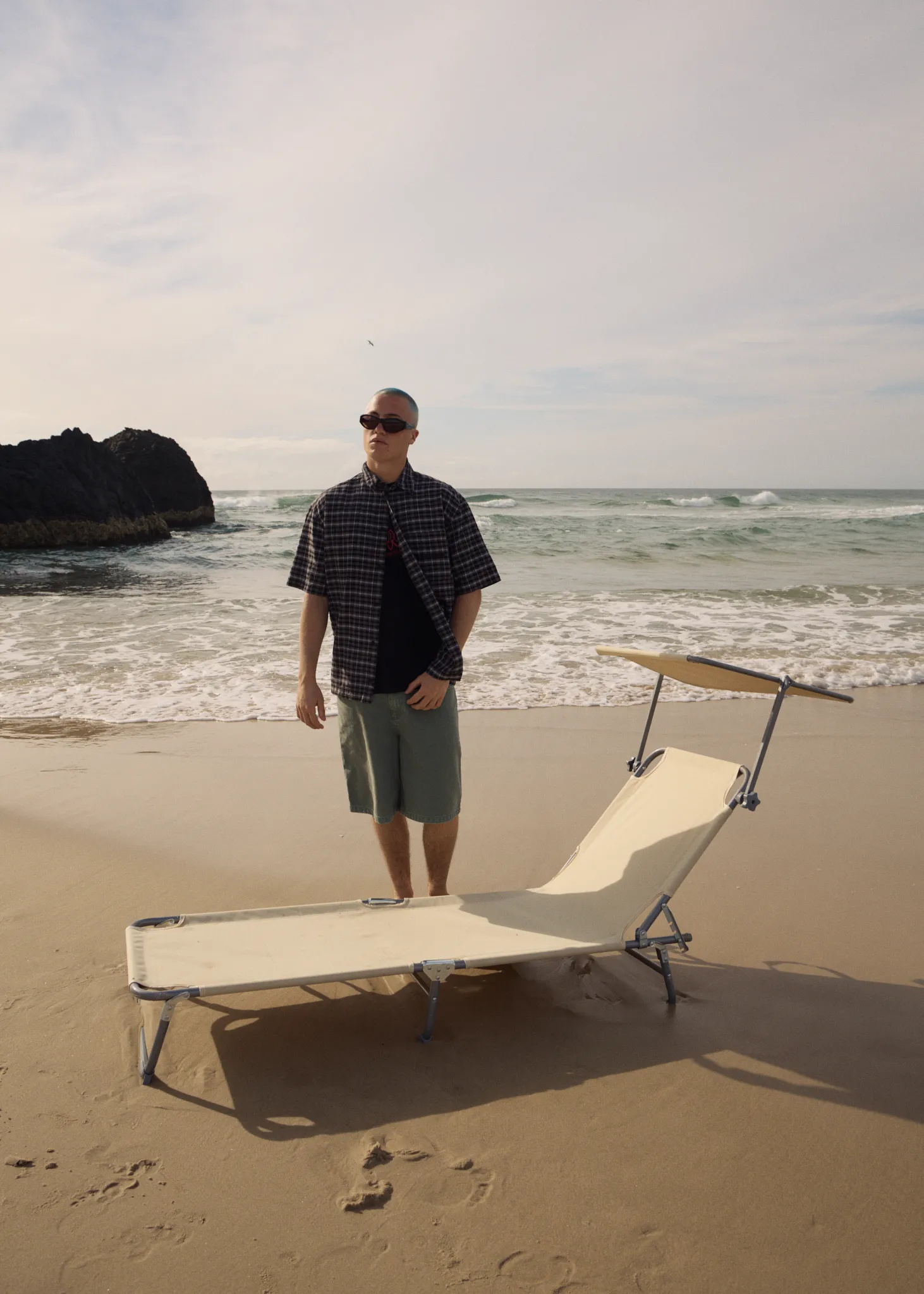 AFENDS Mens Lil C - Denim Baggy Short 22" - Washed Sycamore sold by Afends product image thumbnail 2