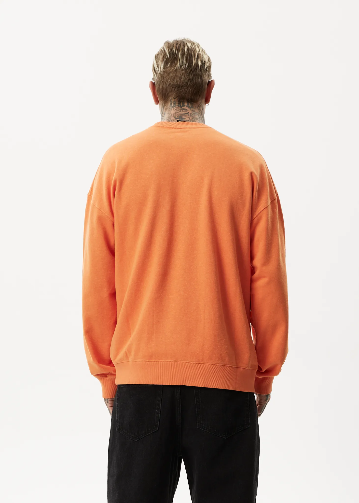 AFENDS Mens Sativa - Oversized Crew Neck Jumper - Sunset sold by Afends product image thumbnail 5