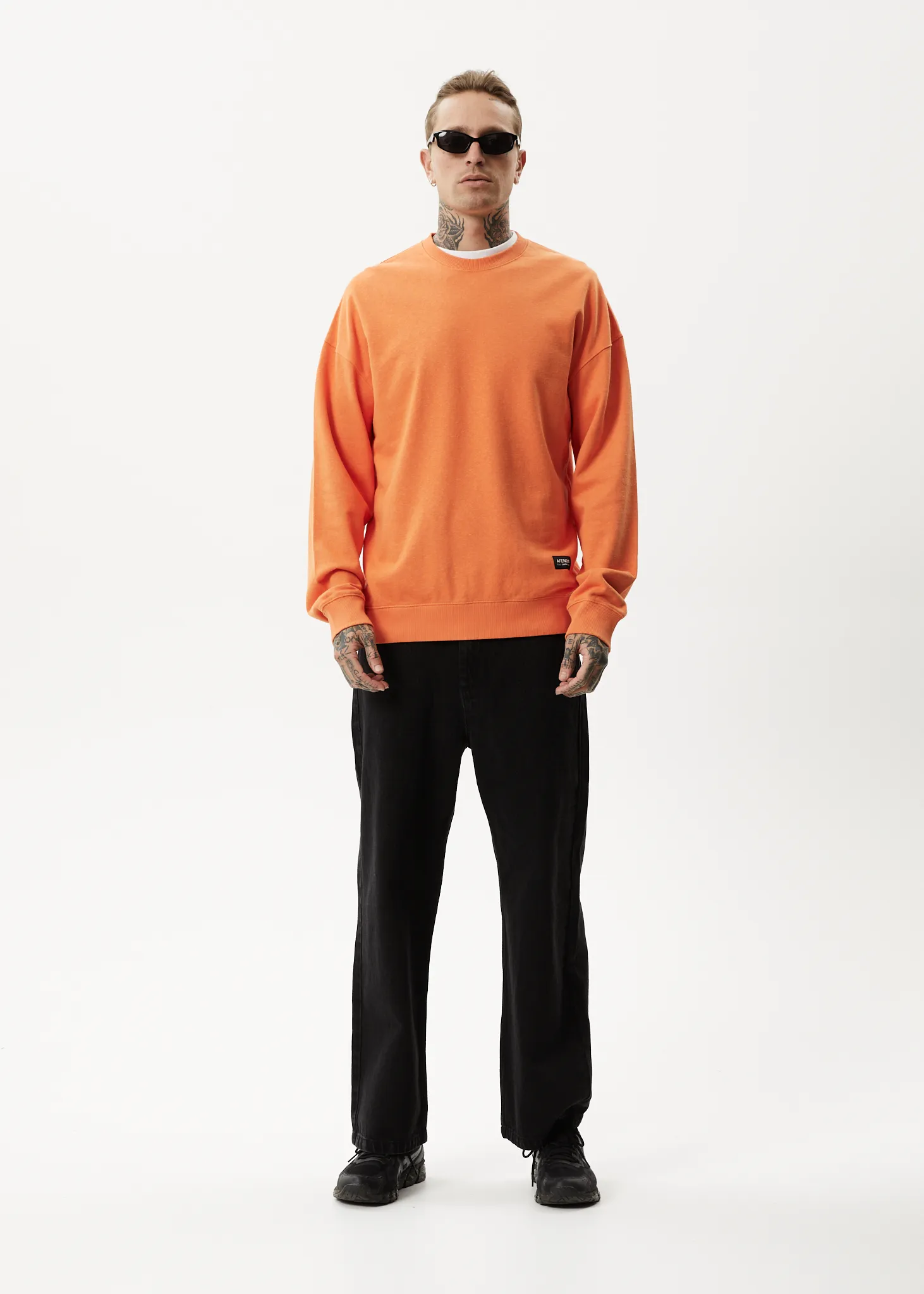 AFENDS Mens Sativa - Oversized Crew Neck Jumper - Sunset sold by Afends product image thumbnail 2