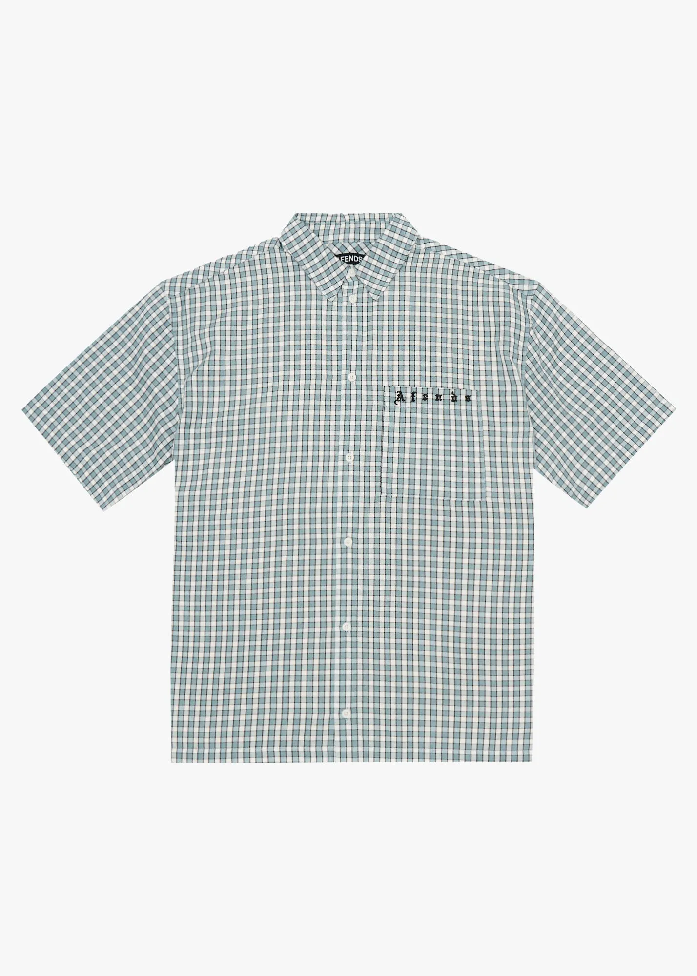 AFENDS Mens Evans - Short Sleeve Shirt - Overcast Check sold by Afends