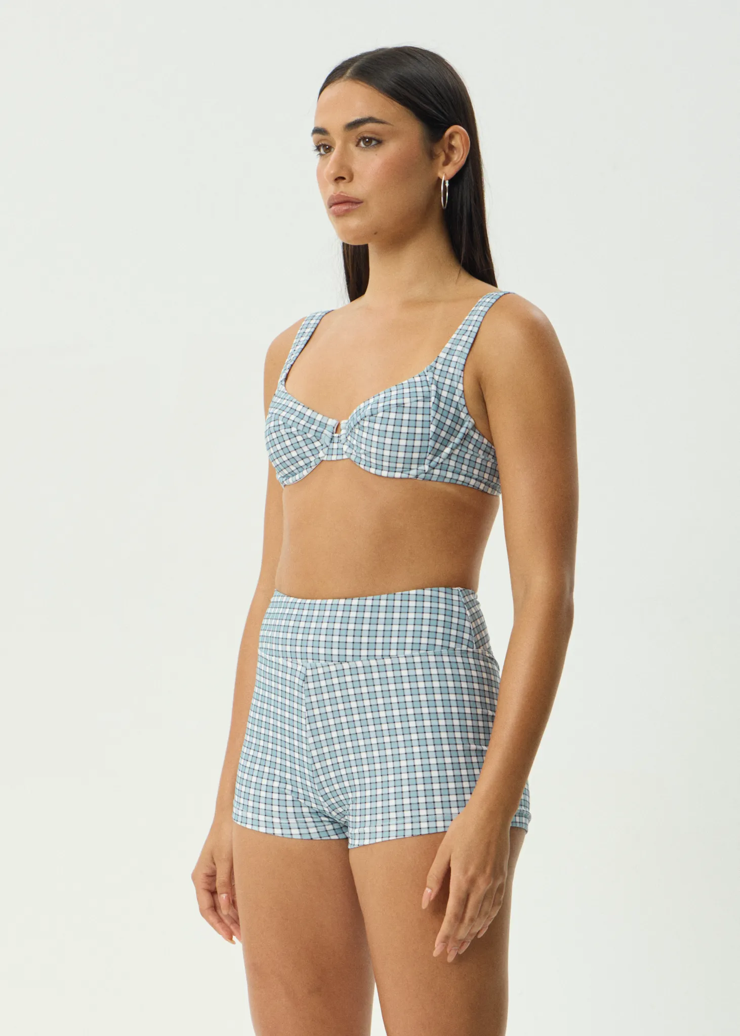 AFENDS Womens Evans - Bikini Top - Overcast Check sold by Afends product image thumbnail 3