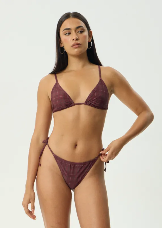 AFENDS Womens Eboni - Bikini Top - Port Check sold by Afends