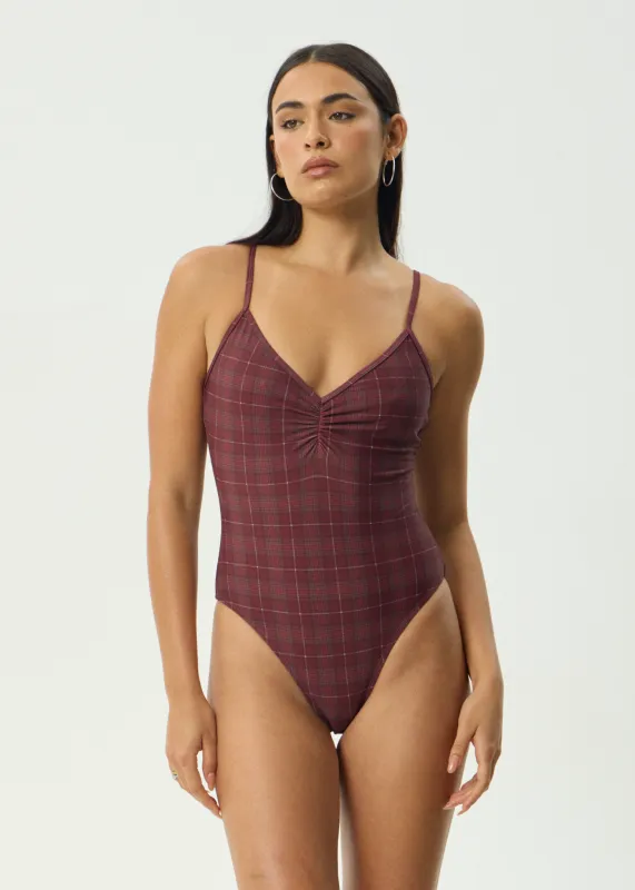 AFENDS Womens Eboni - One Piece - Port Check sold by Afends