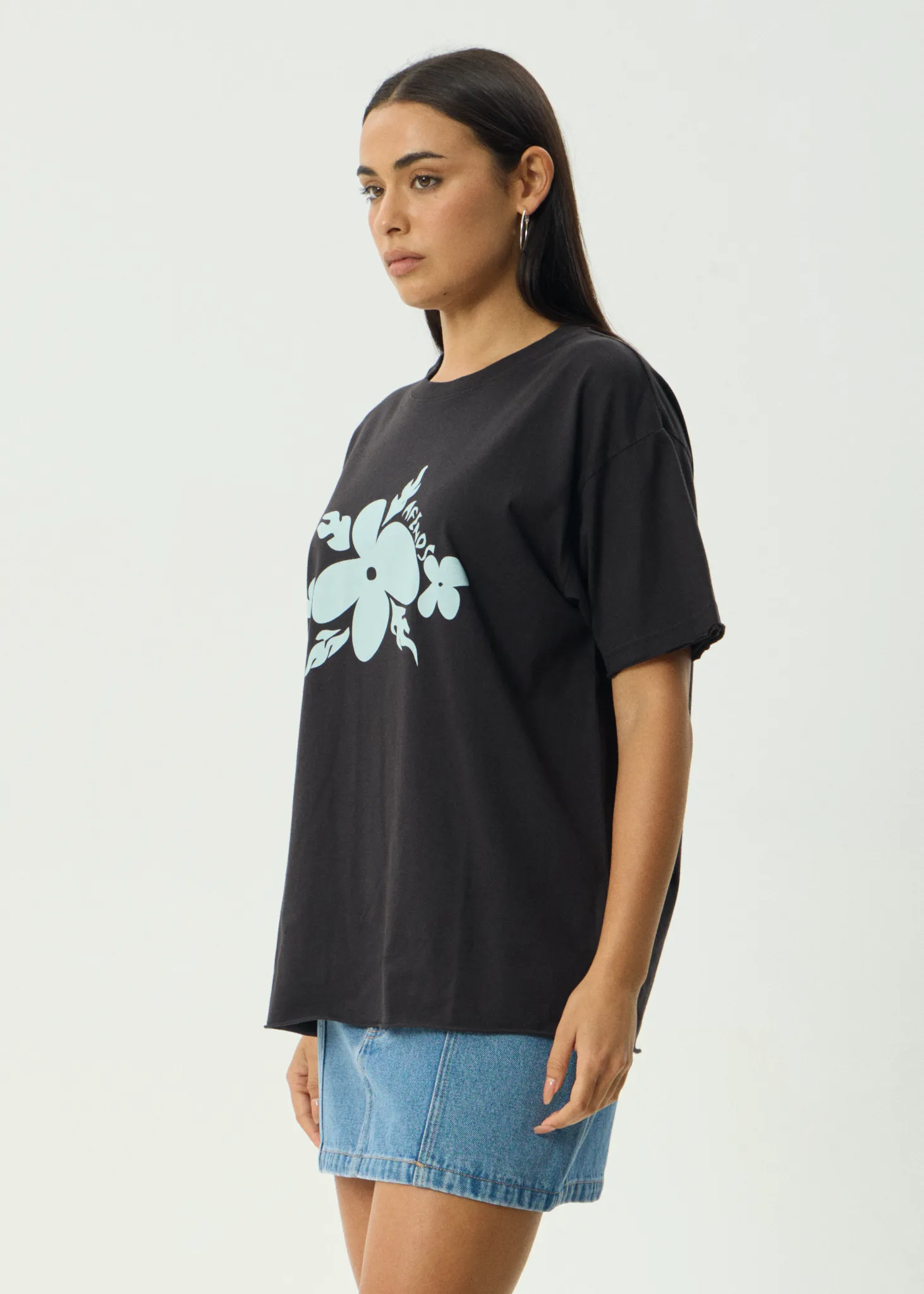 AFENDS Womens Island - Oversized Tee - Stone Black sold by Afends product image thumbnail 3