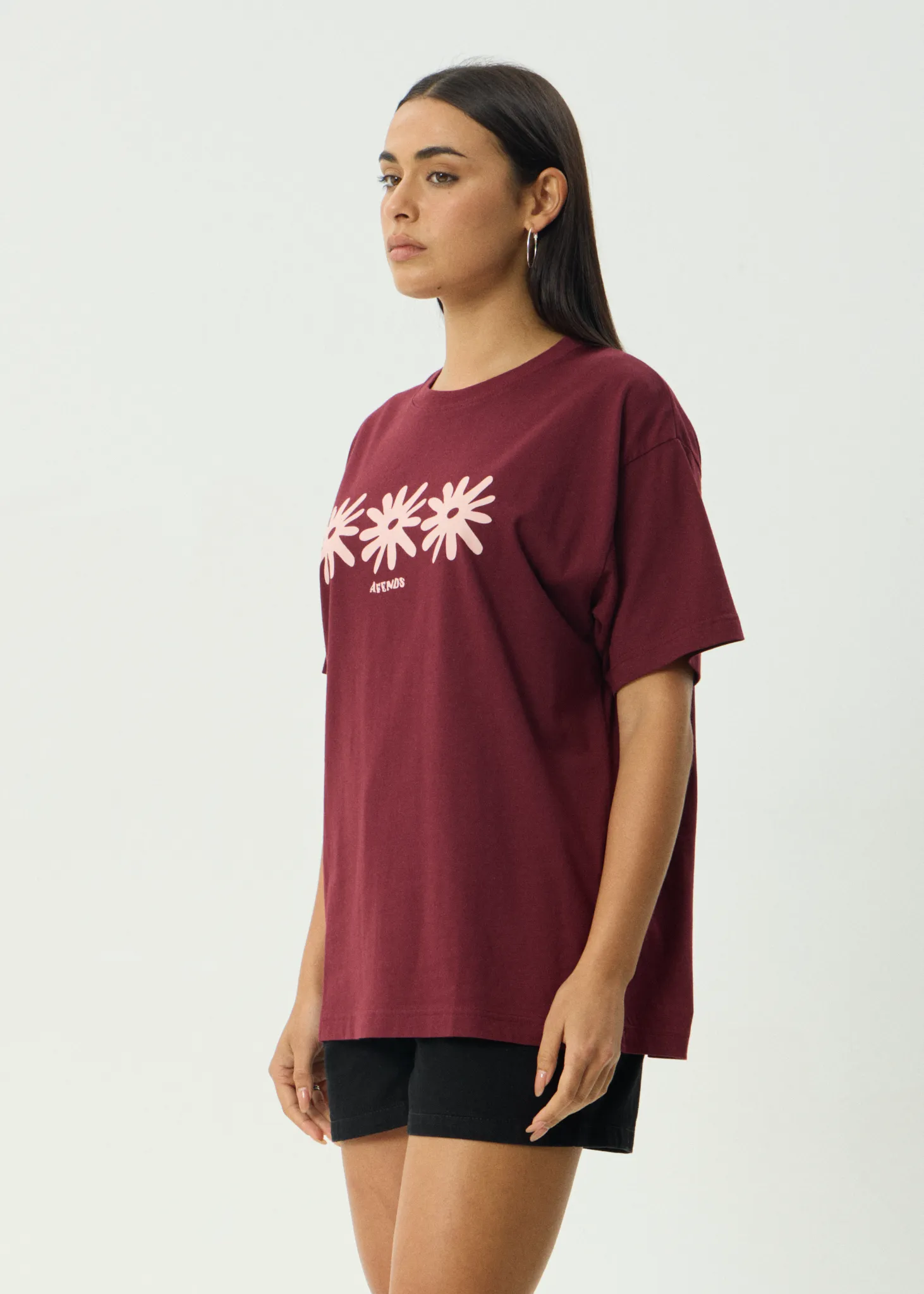 AFENDS Womens Adi - Oversized Tee - Port sold by Afends product image thumbnail 4