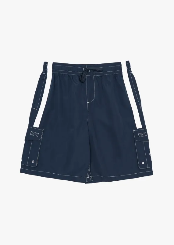AFENDS Mens House Related - Cargo Swim Short 21" - Navy made by Afends