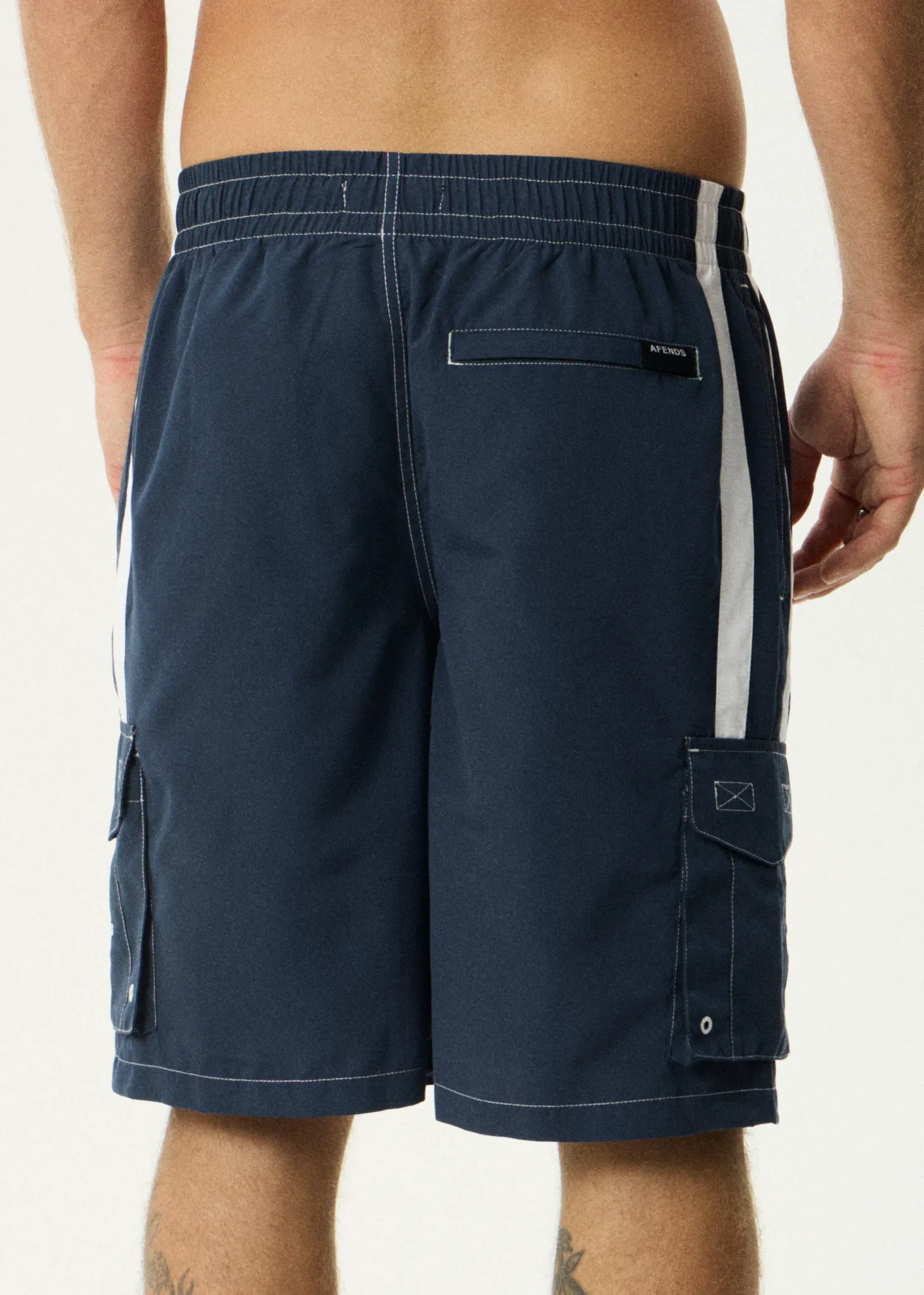 AFENDS Mens House Related - Cargo Swim Short 21" - Navy sold by Afends product image thumbnail 4