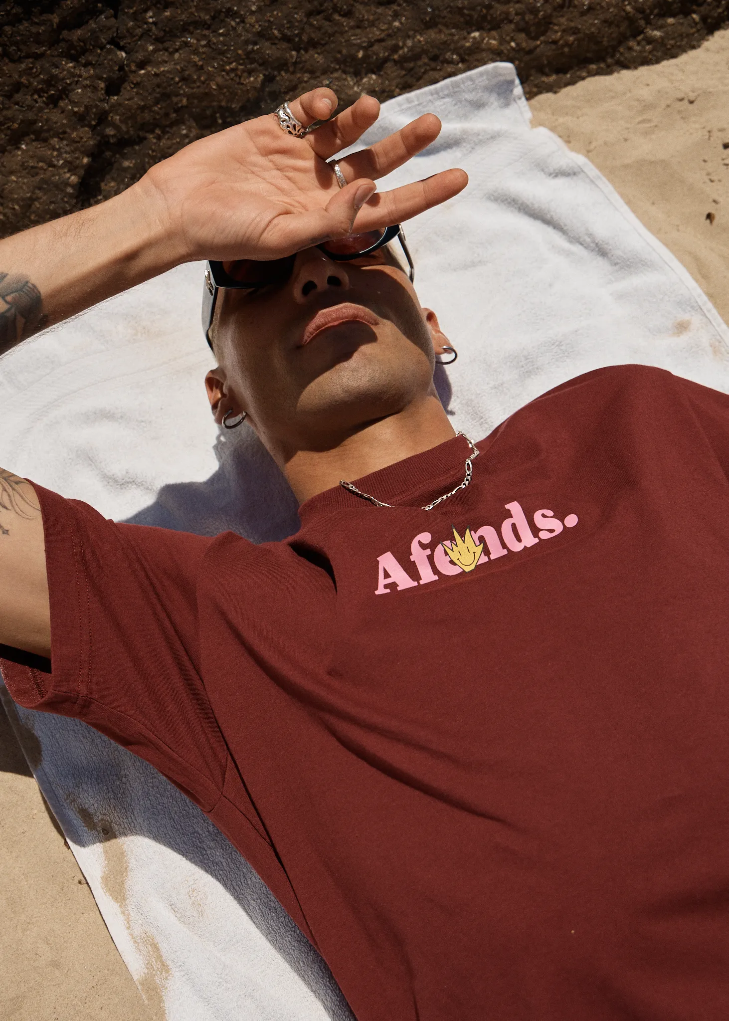 AFENDS Mens Smiles - Retro Tee - Port sold by Afends product image thumbnail 2