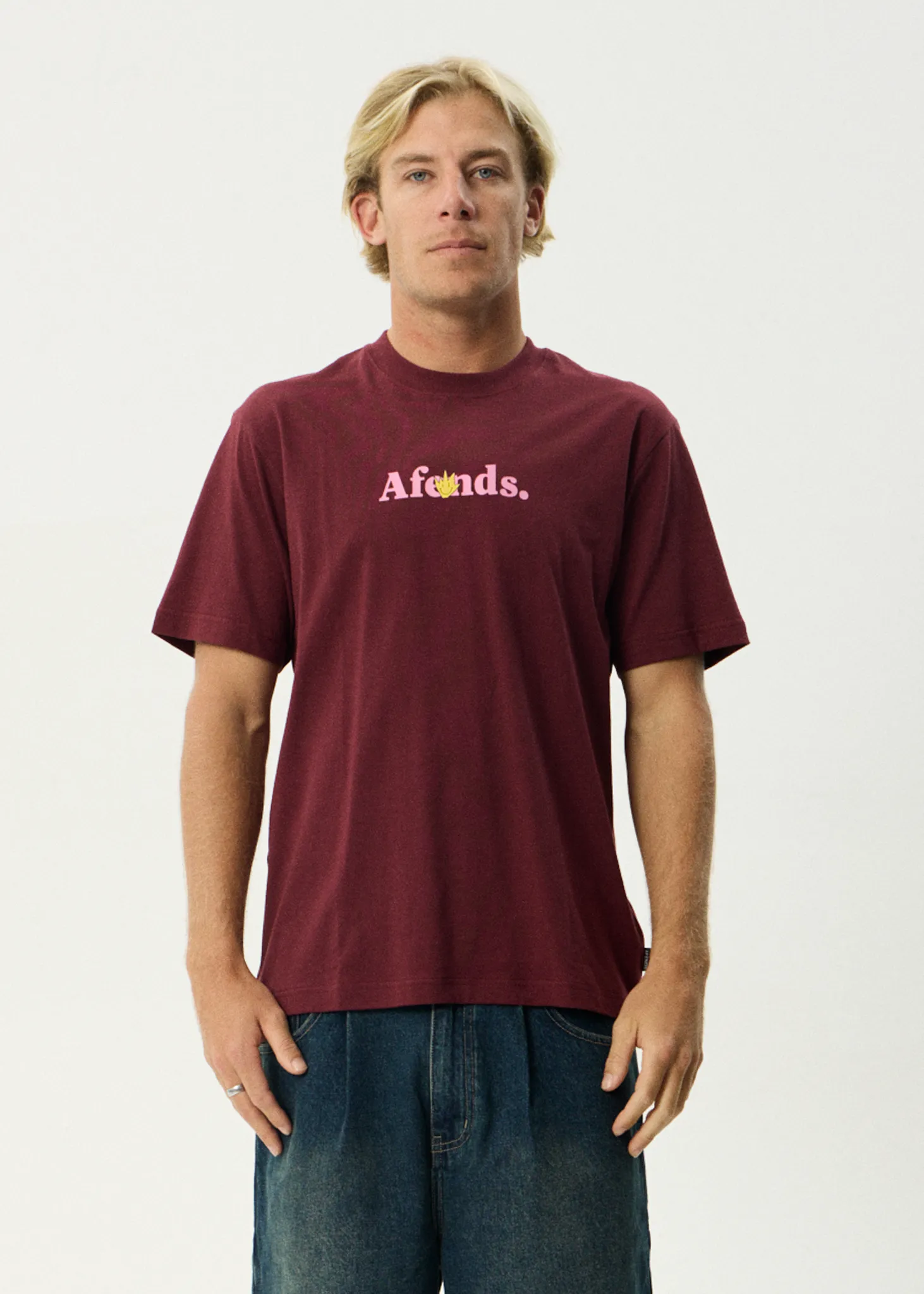 AFENDS Mens Smiles - Retro Tee - Port sold by Afends product image thumbnail 3