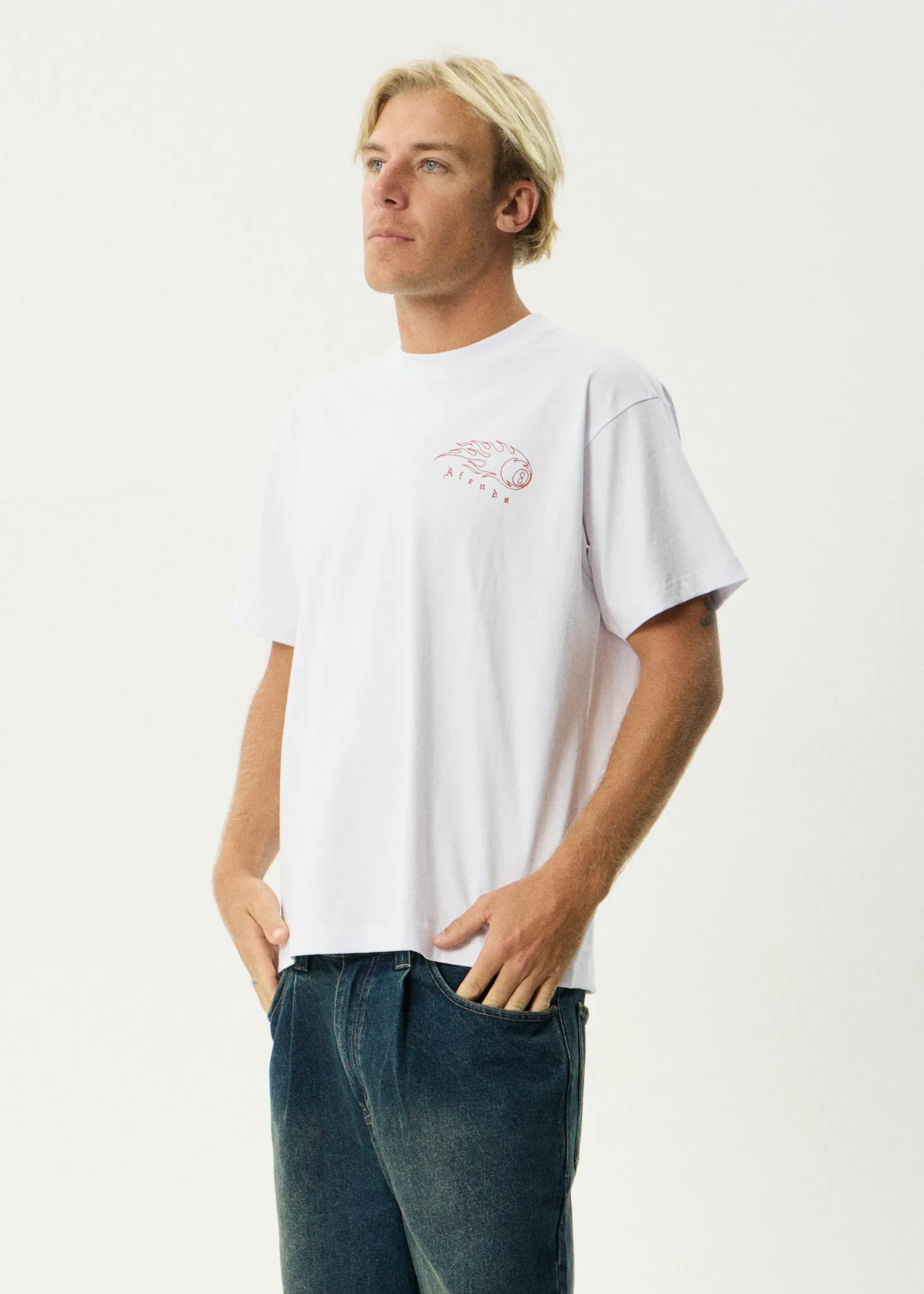AFENDS Mens Off Balance - Heavyweight Boxy Tee - White sold by Afends product image thumbnail 5
