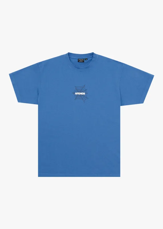 AFENDS Mens Webhead - Boxy Tee - Washed Marina made by Afends