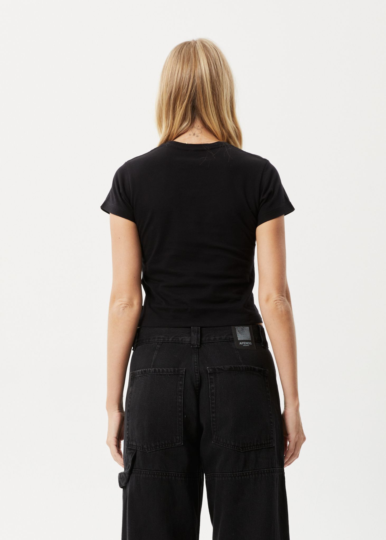 Afends Womens Sweet West - Recycled Baby T-Shirt - Black sold by Afends product image thumbnail 5