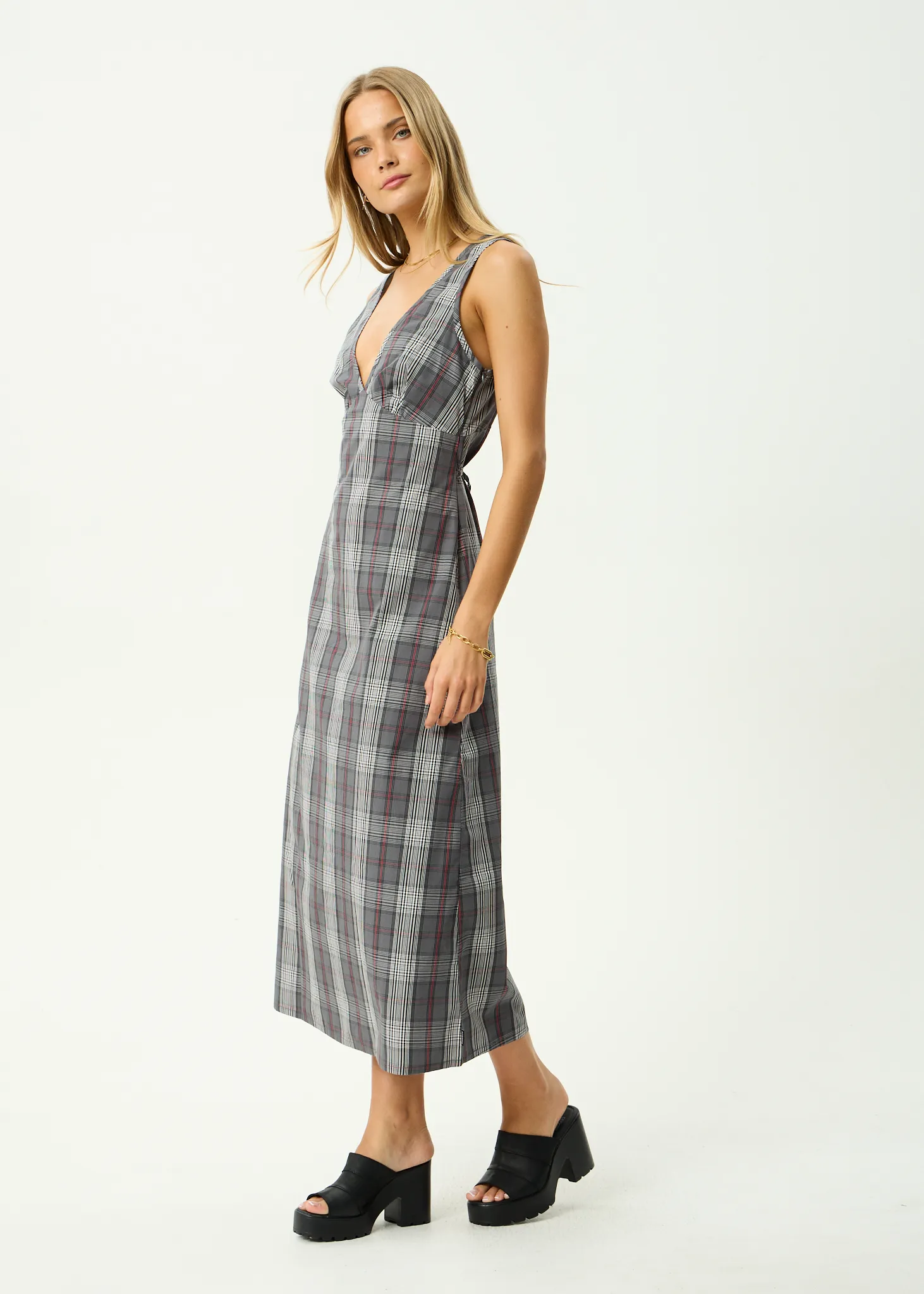 AFENDS Womens Eboni - Maxi Dress - Gunmetal sold by Afends product image thumbnail 4