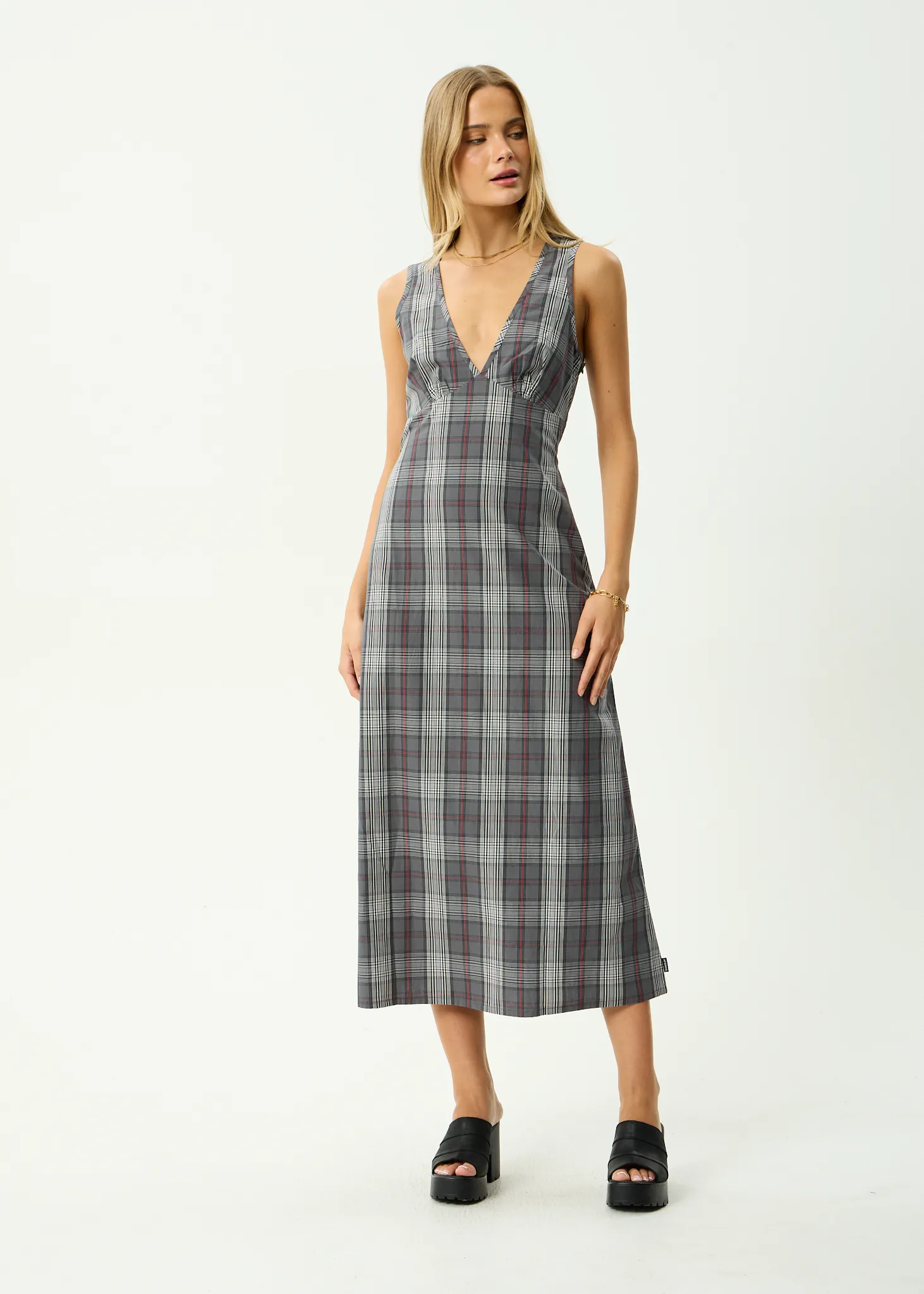 AFENDS Womens Eboni - Maxi Dress - Gunmetal sold by Afends product image thumbnail 3