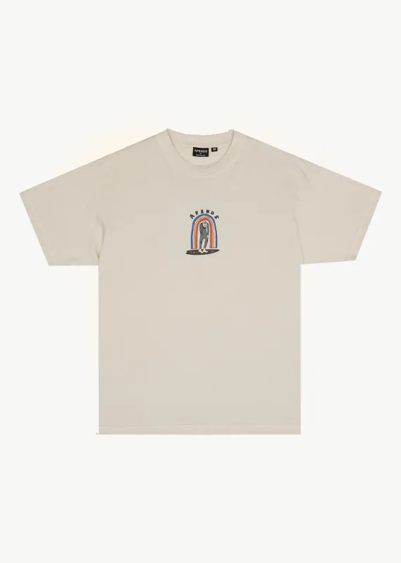 AFENDS Mens Jlord - Recycled Boxy Tee - Moonbeam sold by Afends