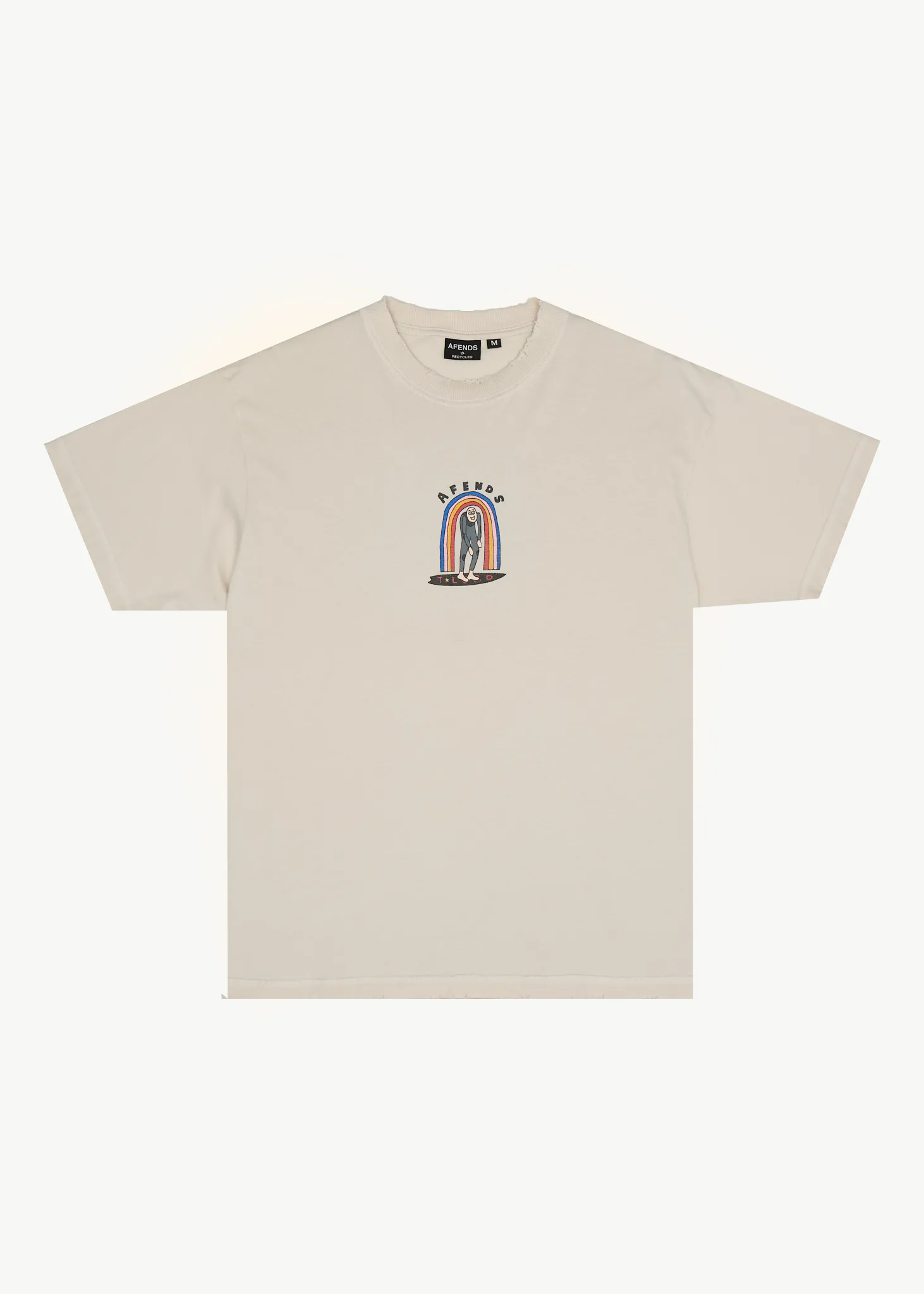 AFENDS Mens Jlord - Recycled Boxy Tee - Moonbeam sold by Afends