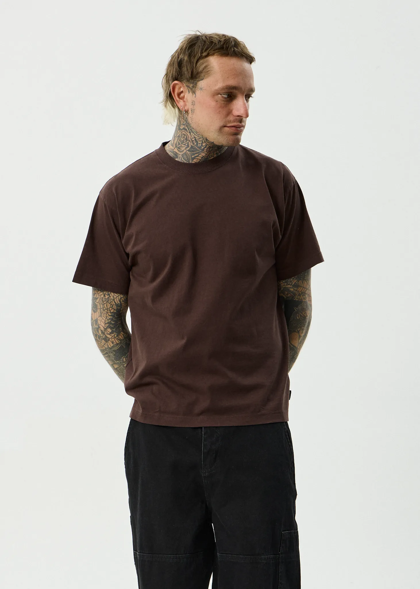 AFENDS Mens Genesis - Heavyweight Recycled Boxy Tee - Washed Coffee sold by Afends product image thumbnail 3