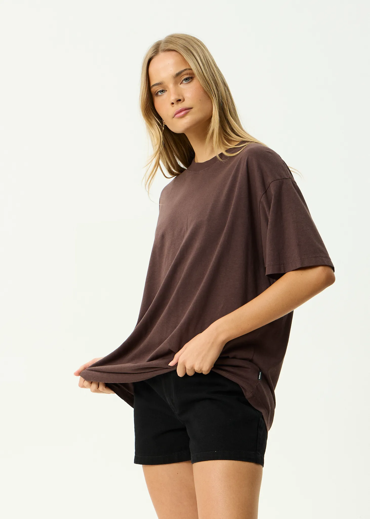 AFENDS Mens Genesis - Heavyweight Recycled Boxy Tee - Washed Coffee sold by Afends product image thumbnail 4