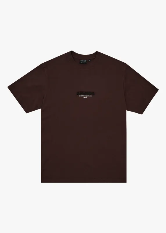 AFENDS Mens Vinyl - Retro Tee - Washed Coffee sold by Afends