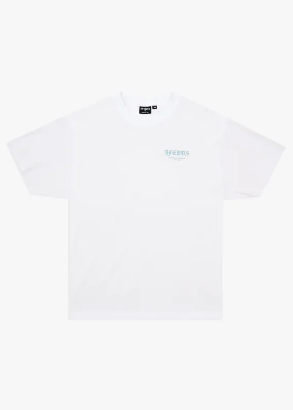 AFENDS Mens Hq - Boxy Tee - White made by Afends