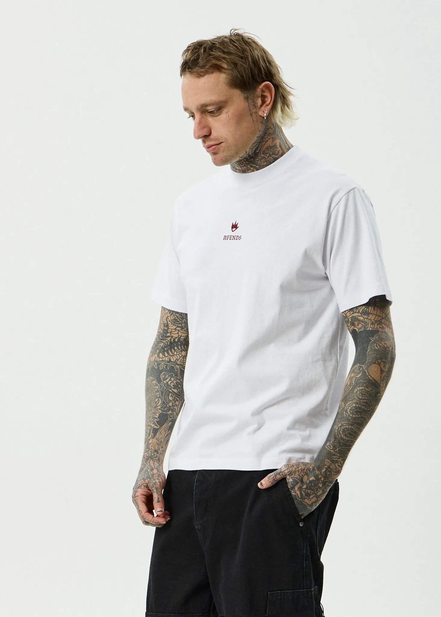 AFENDS Mens Burnin - Retro Tee - White sold by Afends product image thumbnail 3