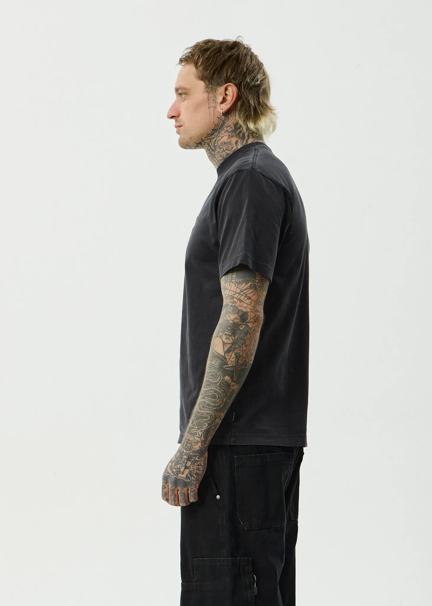 AFENDS Mens Destroyed - Retro Tee - Stone Black sold by Afends product image thumbnail 4