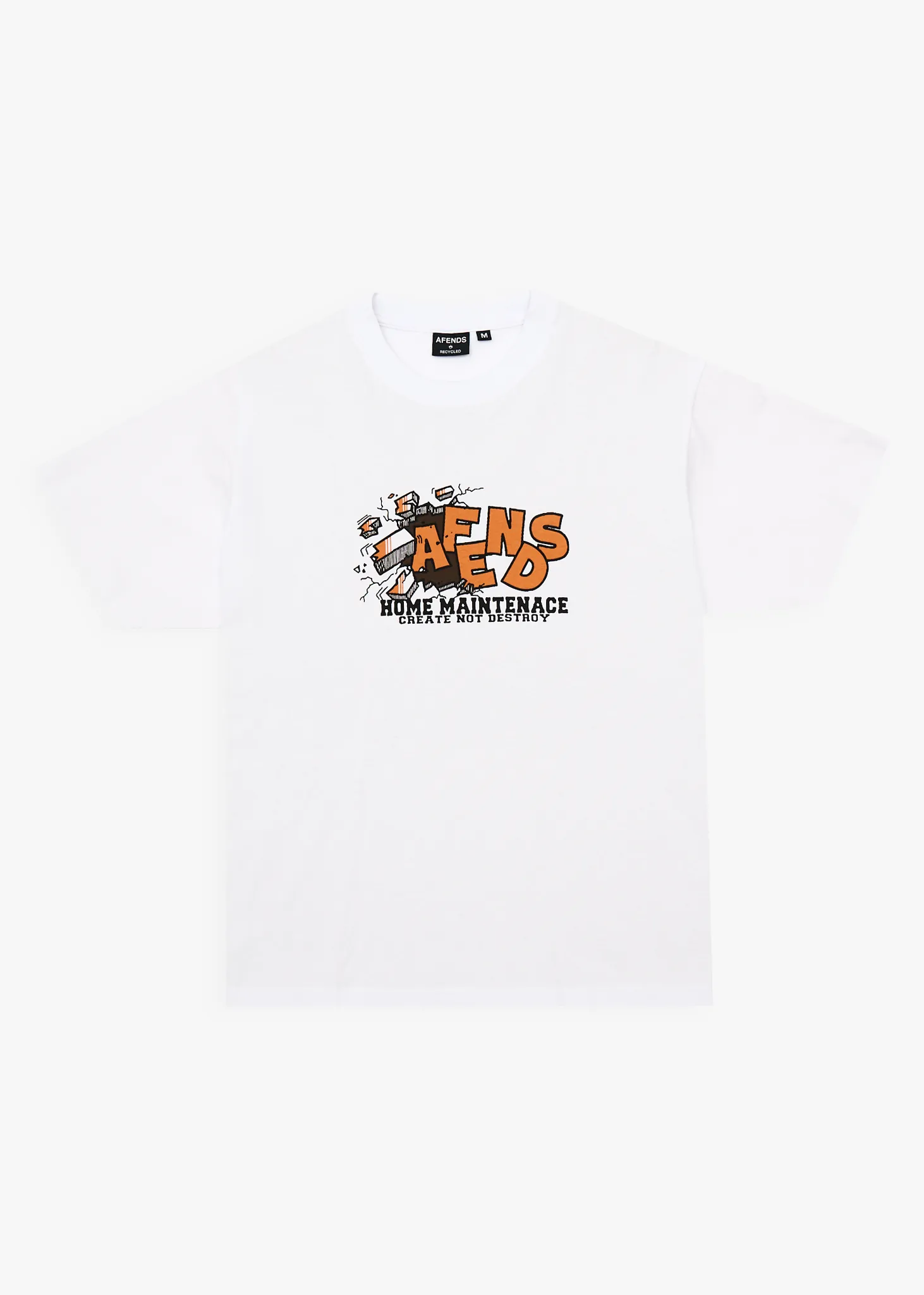 AFENDS Mens Maintenance - Boxy Tee - White sold by Afends