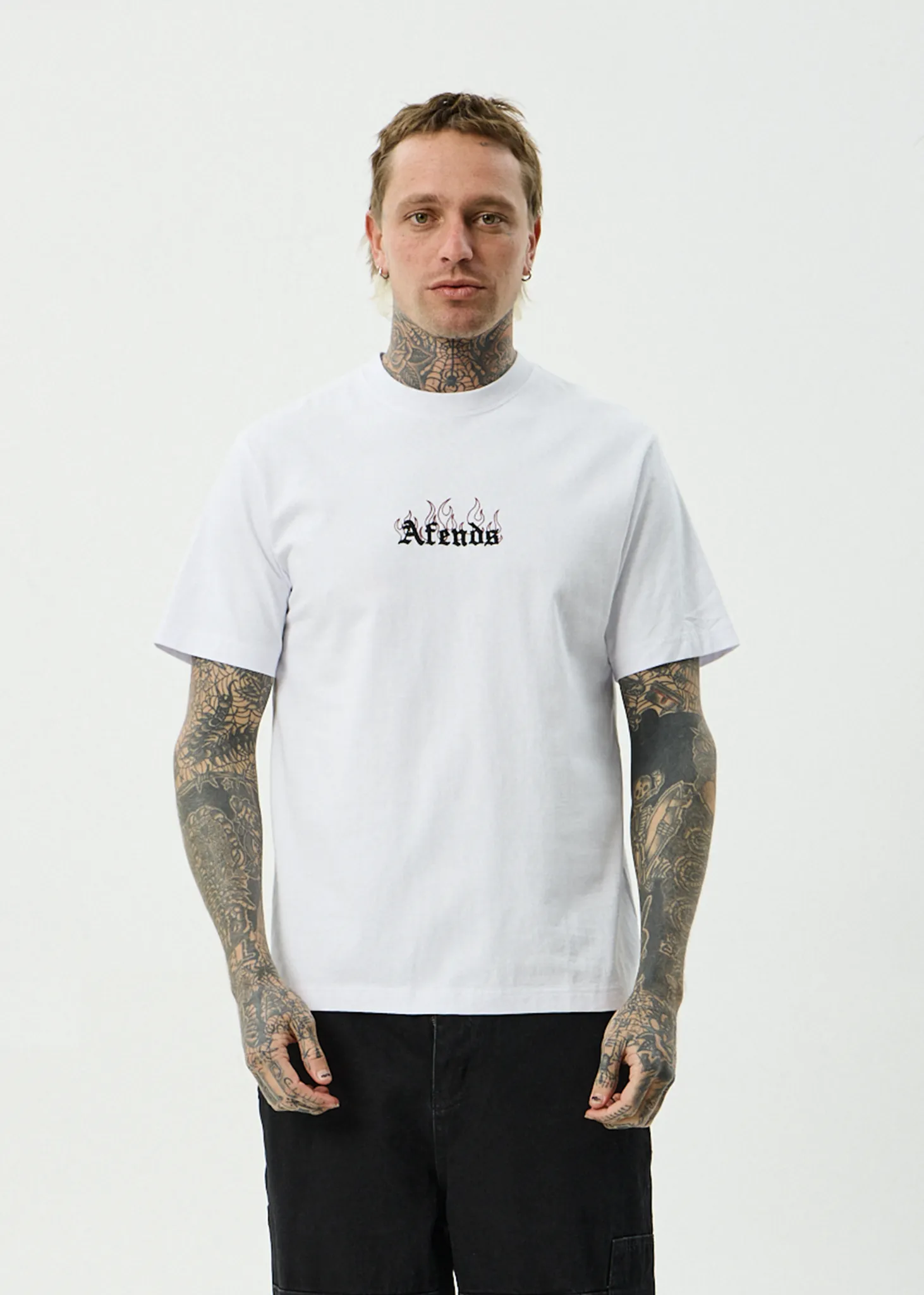 AFENDS Mens Temporal - Heavyweight Retro Tee - White sold by Afends product image thumbnail 2