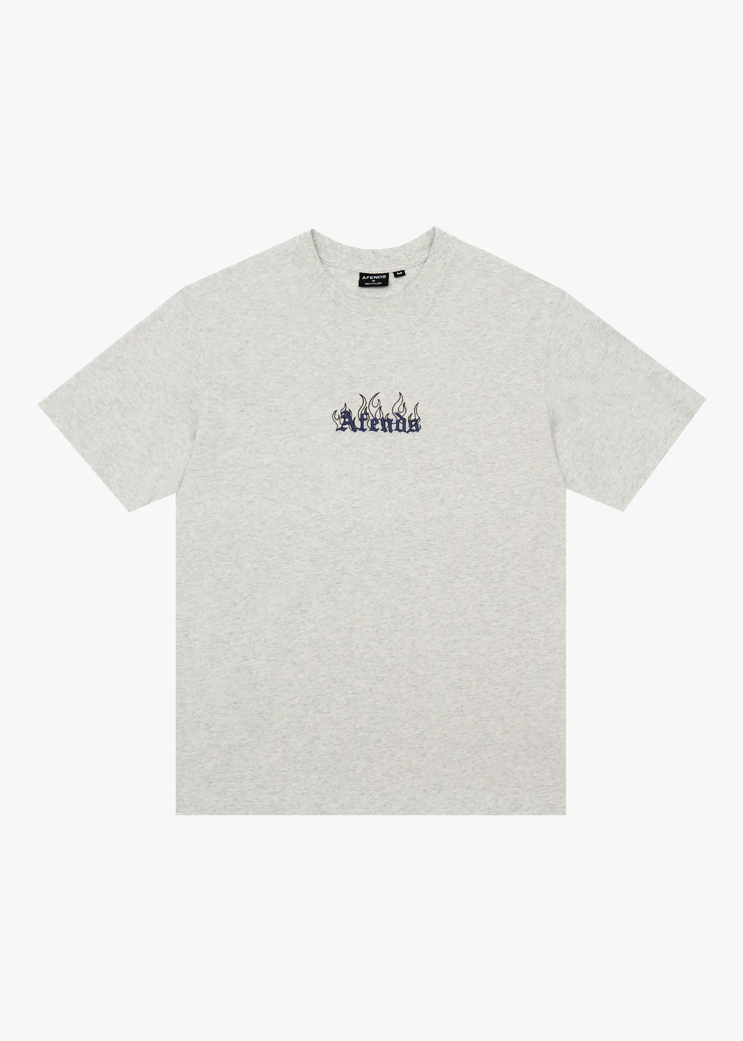 AFENDS Mens Temporal - Heavyweight Retro Tee - Grey Marle sold by Afends