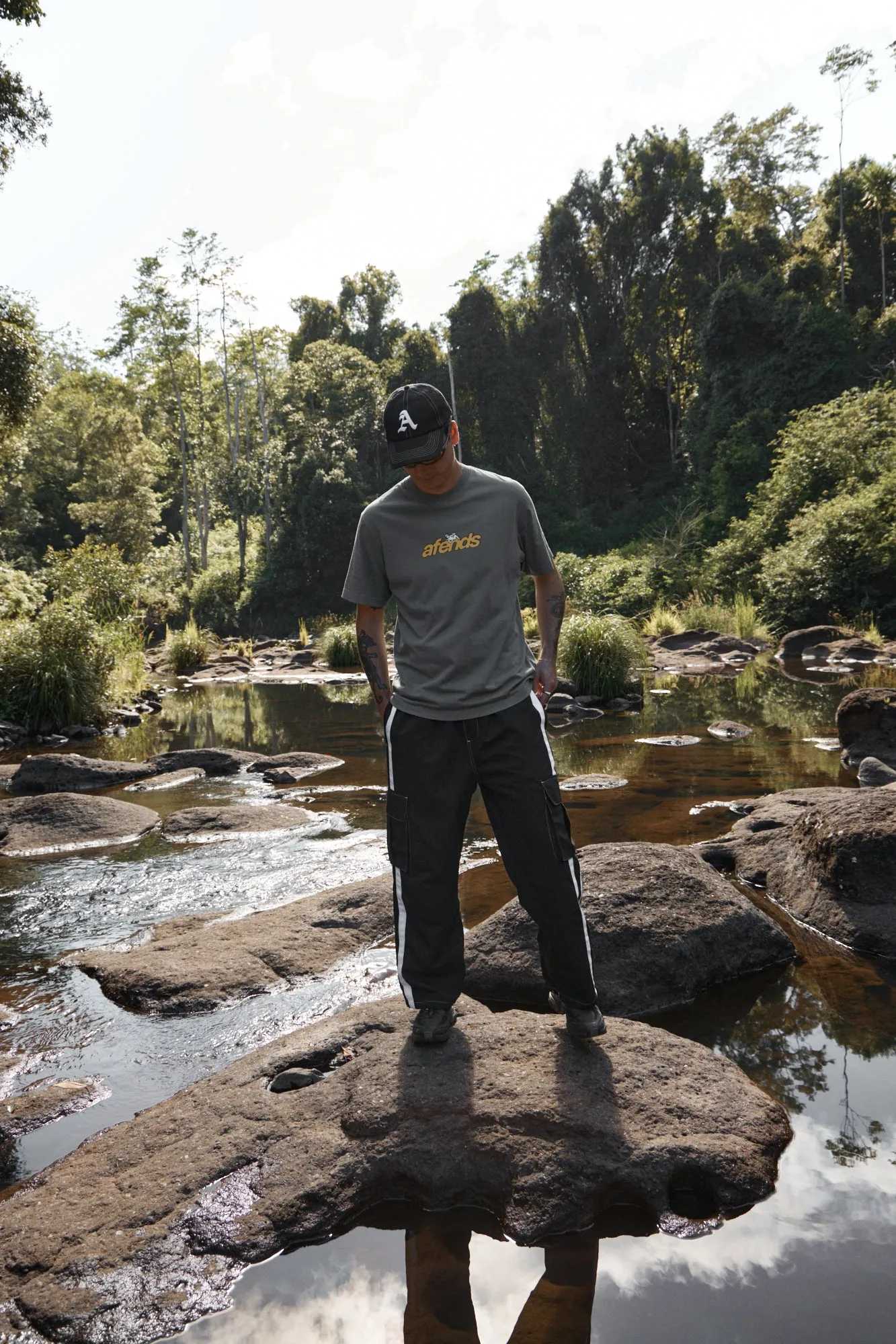 AFENDS Mens Angel Boy - Retro Tee - Washed Sycamore sold by Afends product image thumbnail 2