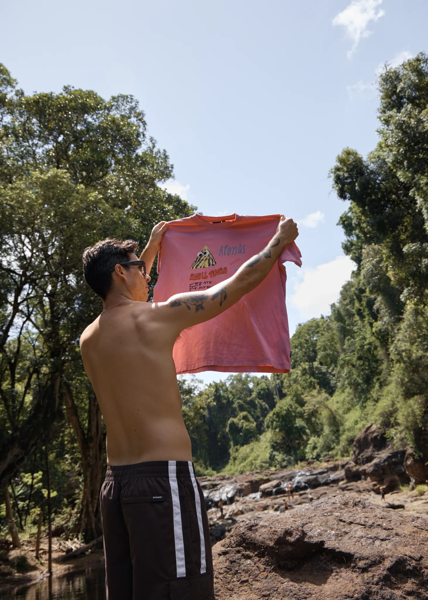 AFENDS Mens Shell Times - Boxy Tee - Washed Marrakesh sold by Afends product image thumbnail 2