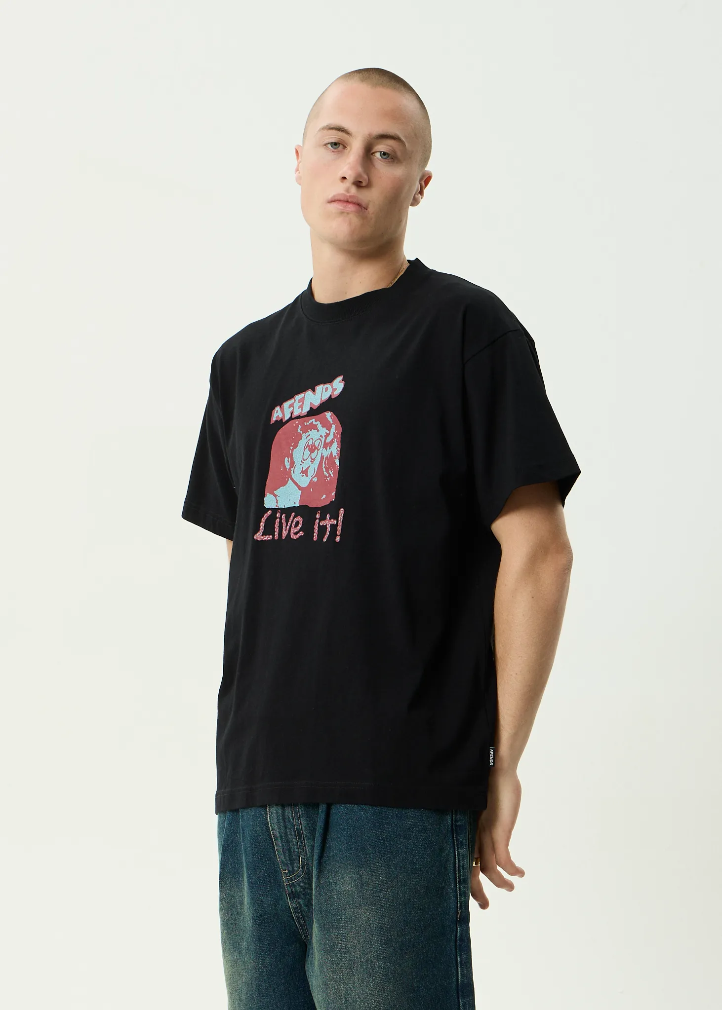 AFENDS Mens Live It - Boxy Tee - Black sold by Afends product image thumbnail 3