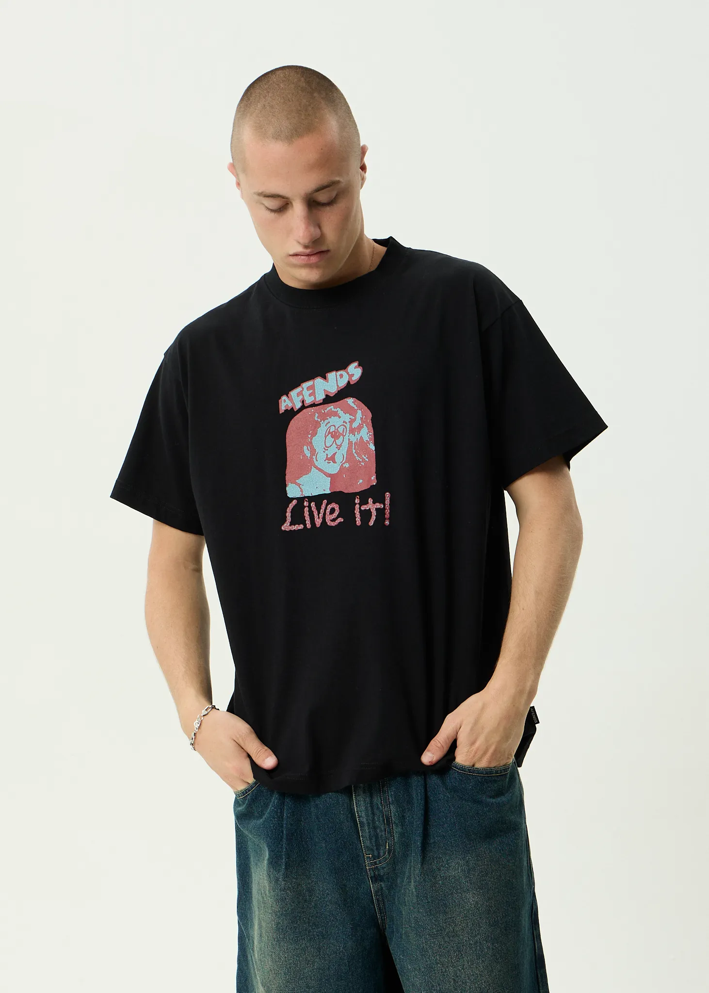 AFENDS Mens Live It - Boxy Tee - Black sold by Afends product image thumbnail 2