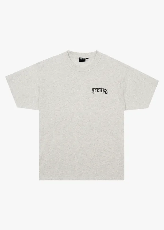 AFENDS Mens House - Heavyweight Boxy Tee - Grey Marle sold by Afends