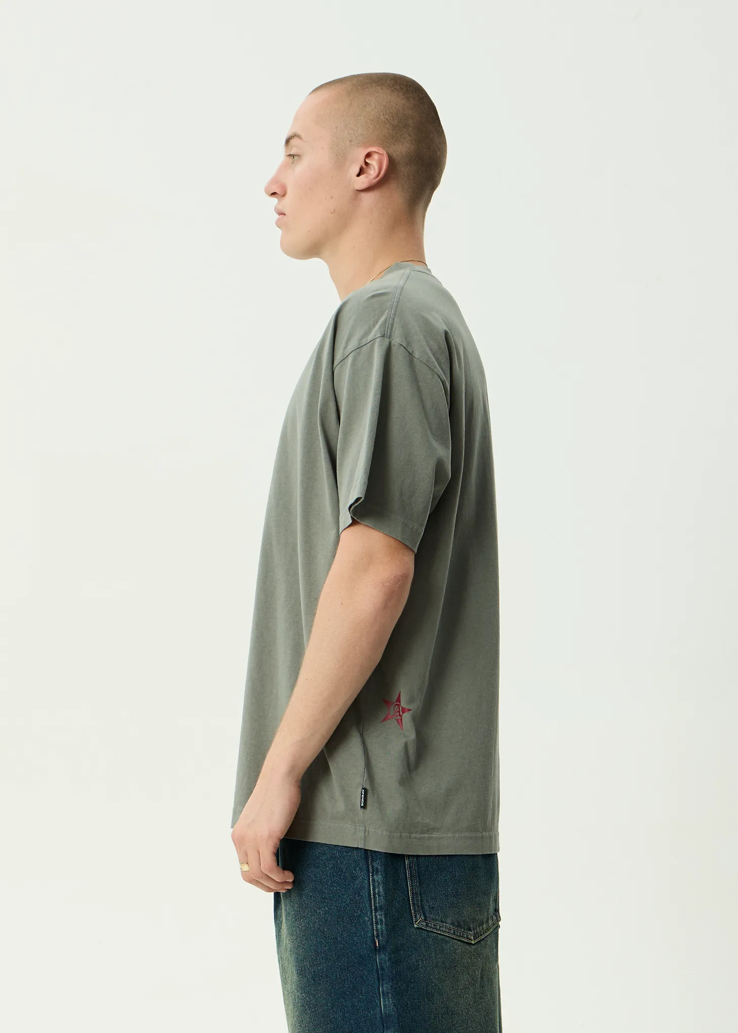 AFENDS Mens Live It - Boxy Tee - Washed Sycamore sold by Afends product image thumbnail 4