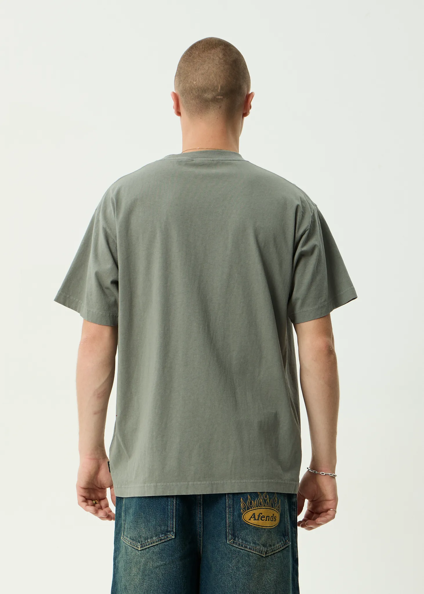 AFENDS Mens Live It - Boxy Tee - Washed Sycamore sold by Afends product image thumbnail 5