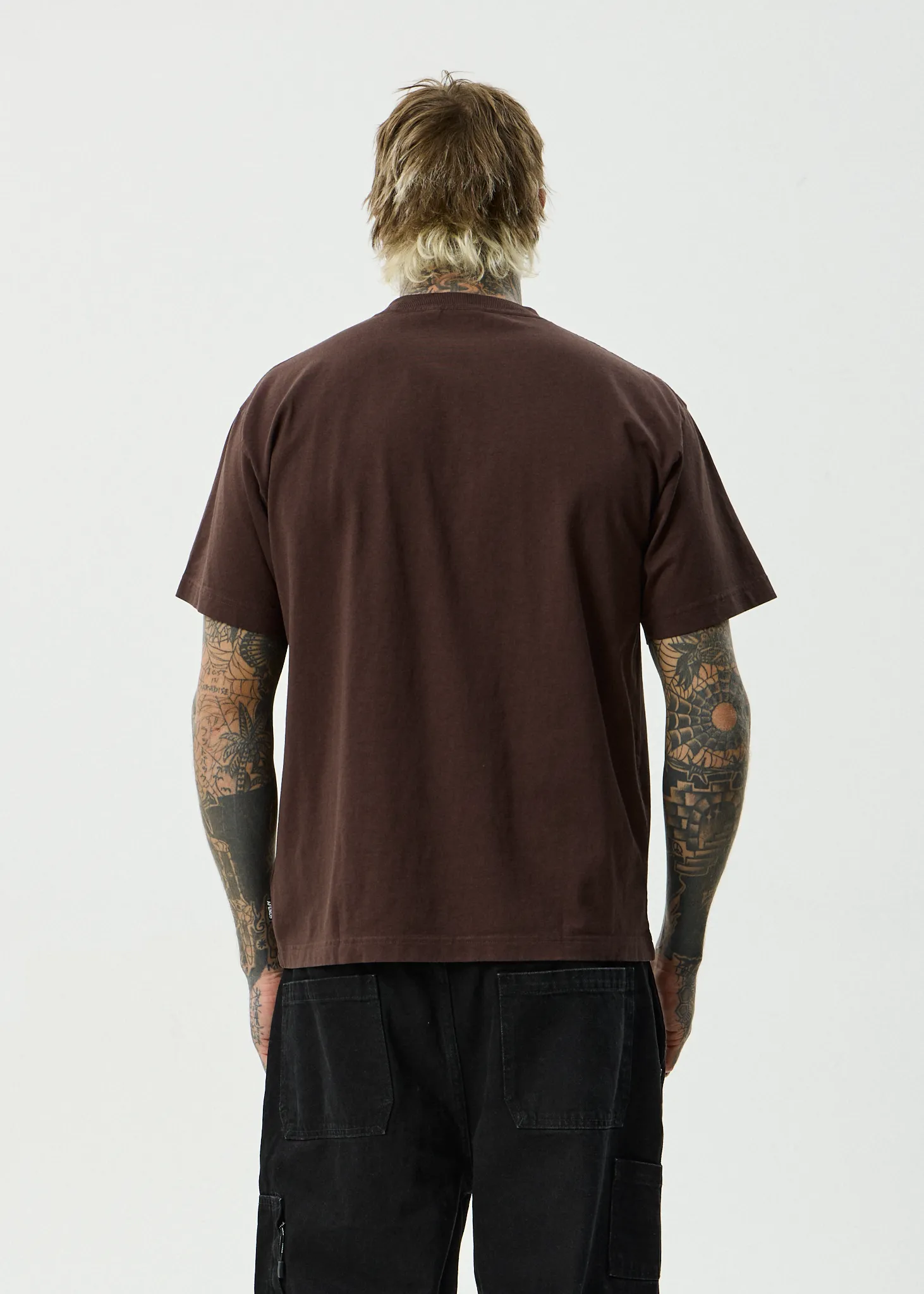 AFENDS Mens Feel Free - Boxy Tee - Washed Coffee sold by Afends product image thumbnail 5