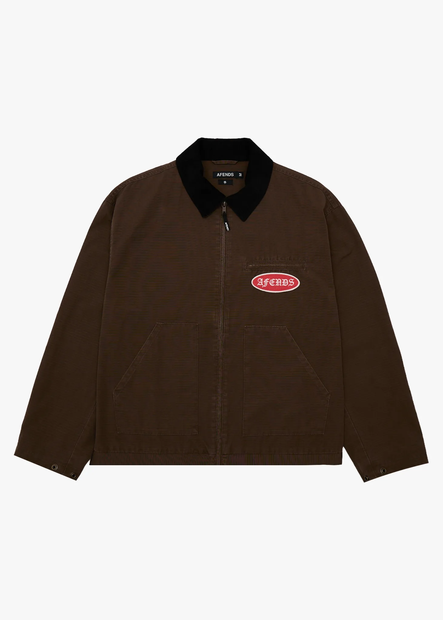 AFENDS Mens Casino Oracle V.2 - Workwear Jacket - Washed Coffee sold by Afends