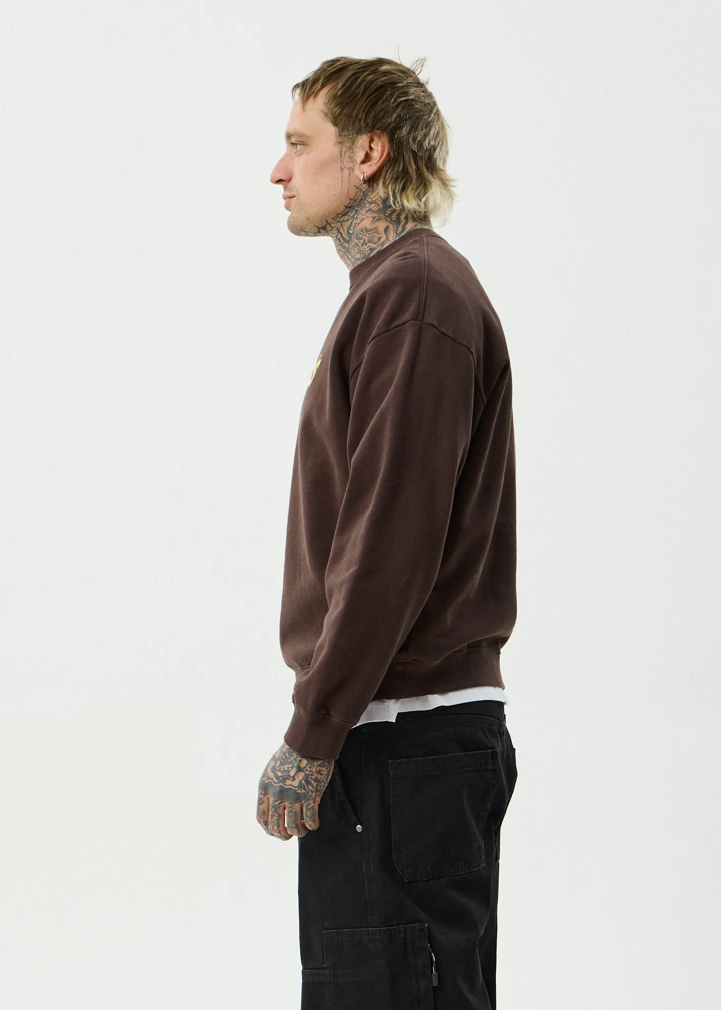 AFENDS Mens Angel Boy - Crew Neck - Washed Coffee sold by Afends product image thumbnail 4