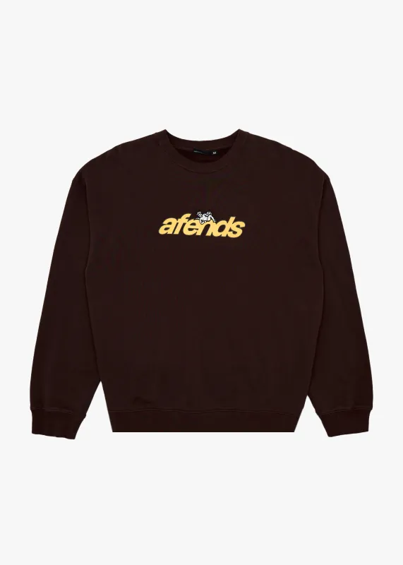 AFENDS Mens Angel Boy - Crew Neck - Washed Coffee made by Afends